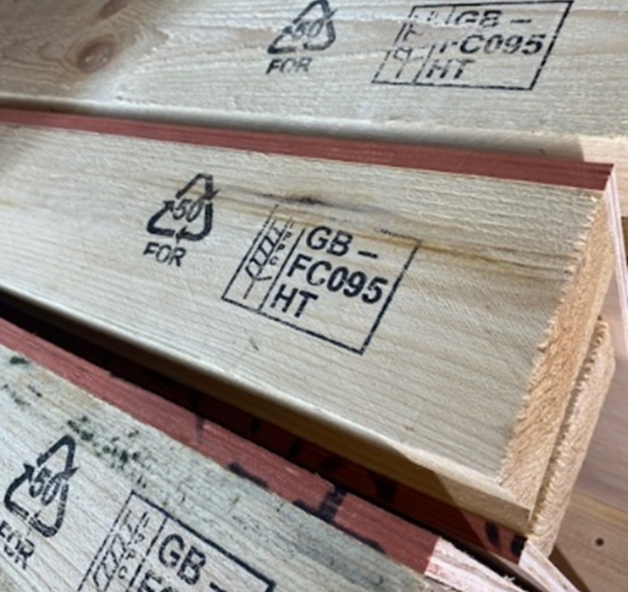 Treated timber crates